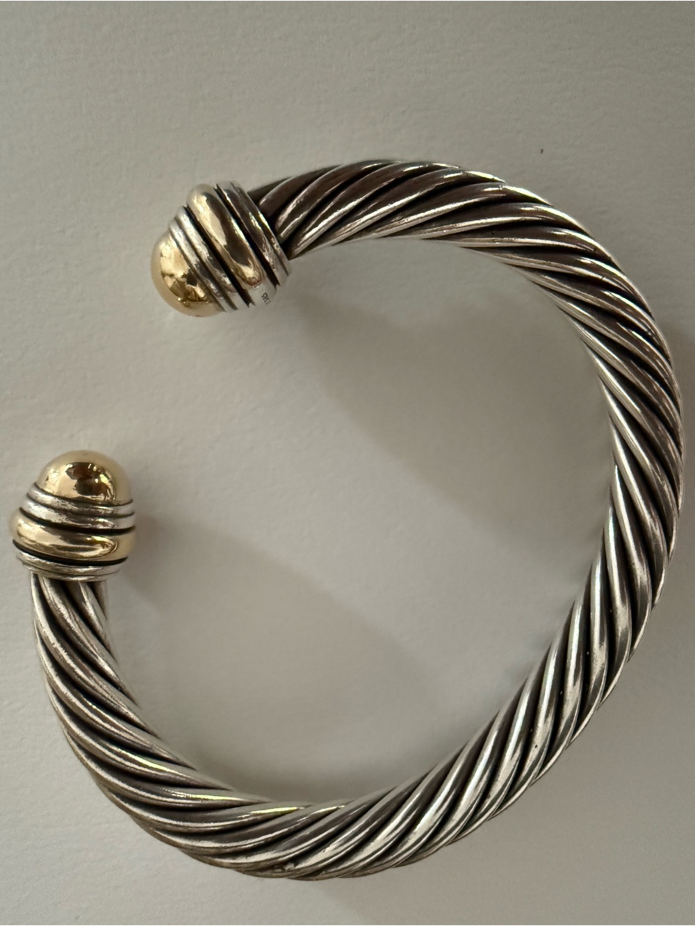 David Yurman 7mm Gold/ Silver Cable Bracelet